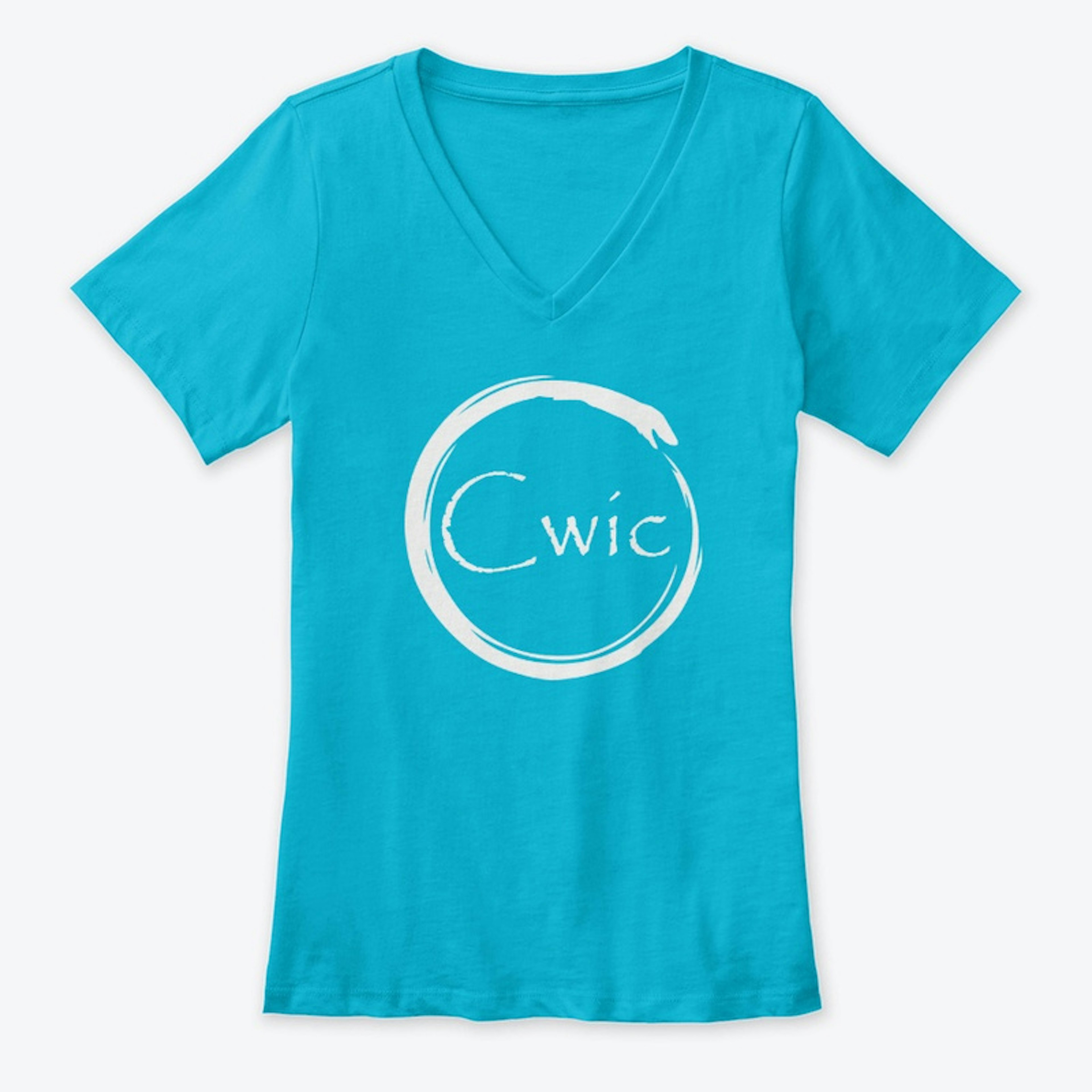 Cwic White Logo Women's Premium V-Neck