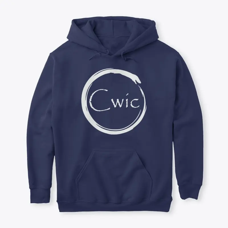 Cwic White Logo Classic Hoodie